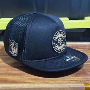 San Francisco 49ers Black Cap foam trucker Hat